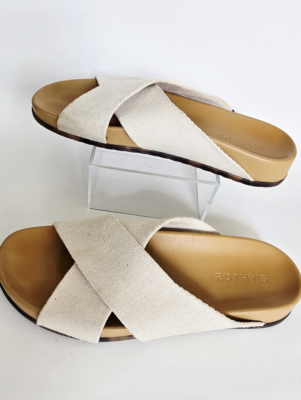 Rothy's The Weekend oat color slides sandals 8.5 - Picture 4 of 9